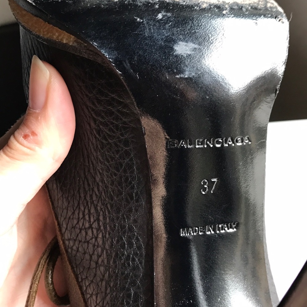 Balenciaga Paris Two-Tone Booties 37 - Picture 7 of 8